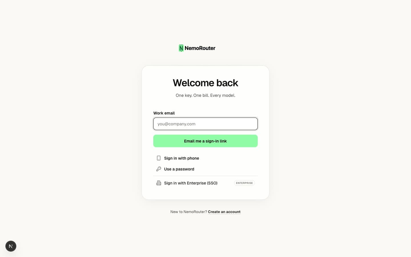 Sign in to manage keys, billing, and your team