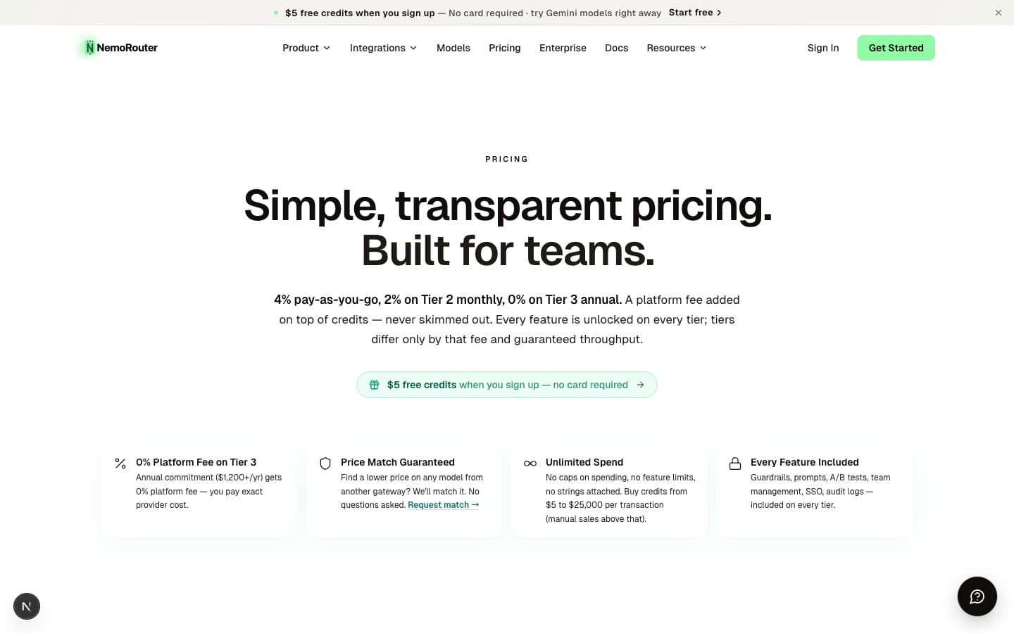 Pricing plans — Pay as you go, Pro, Enterprise